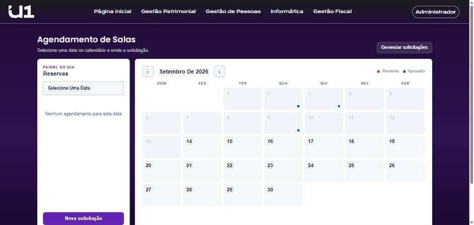 Univenty — agendamento de salas